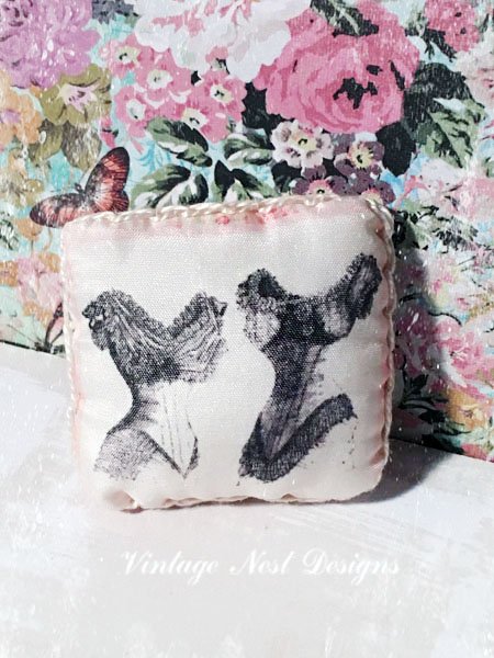Corset Pillow No.3 Dollhouse Miniature Handmade image 0