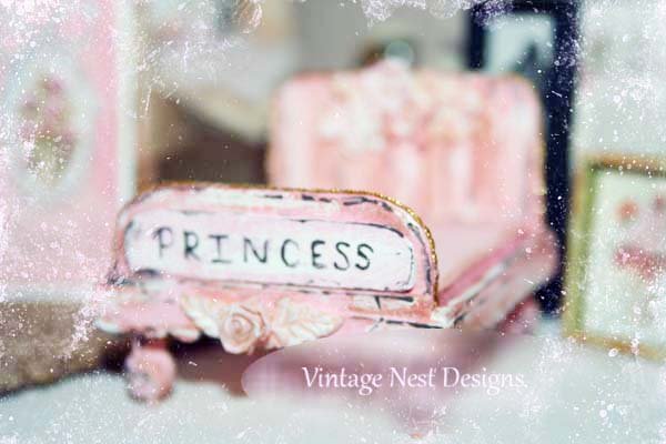 Pink Baby Doll Bed No.1 Handmade Dollhouse Miniature image 2