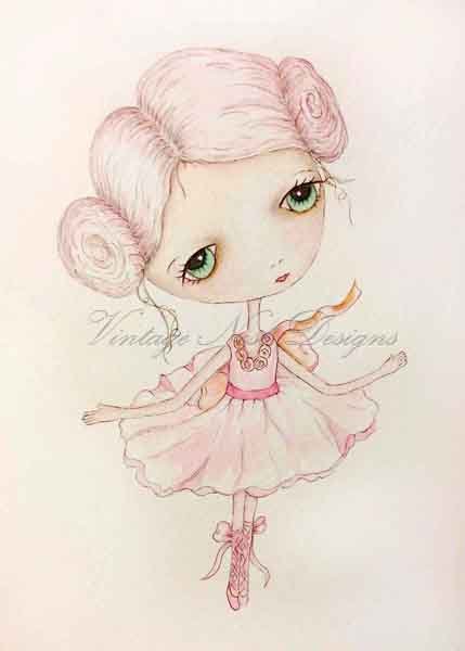 Digital Prints Ballerina No.1 Watercolor Painting image 0