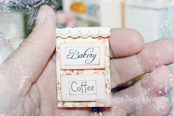 Bakery Coffee Sign No.3 Dollhouse Miniature Handmade image 2