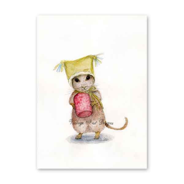 Mouse No.4 Digital Prints Watercolor Painting image 1
