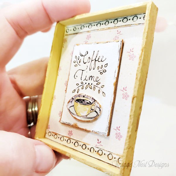 Coffee Shop Sign No.4 Dollhouse Miniature Handmade image 2