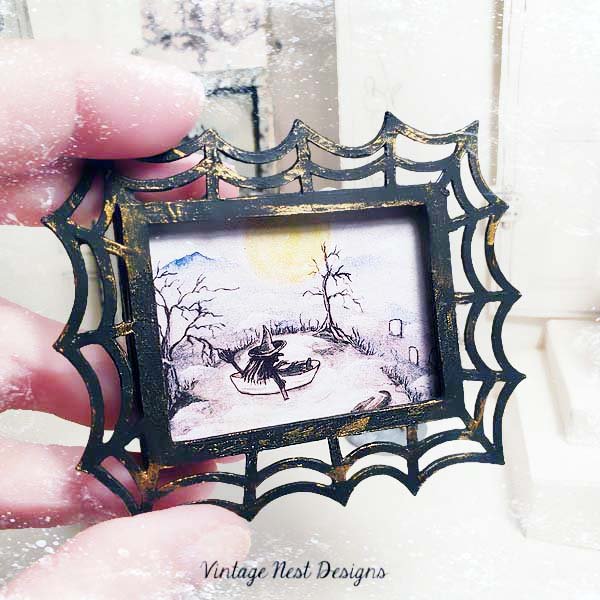 The Witch in the Boat No.1:1 Dollhouse Miniature Handmade image 2
