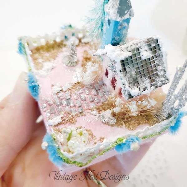 Putz Christmas House No.3:1 Handmade Miniature image 9