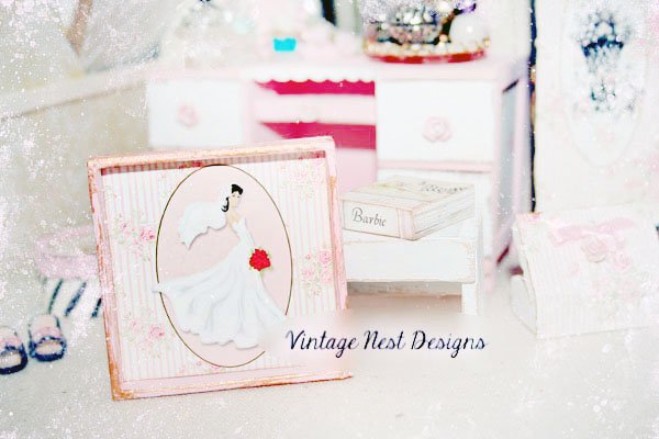 Wedding Bride No.1:1 Dollhouse Miniature Handmade image 0