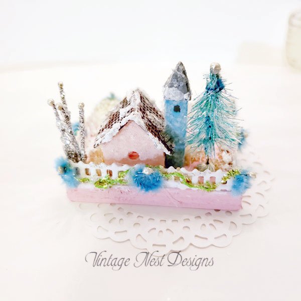 Putz Christmas House No.3:1 Handmade Miniature image 8