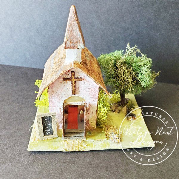 Church House No.5 Handmade Miniature image 1