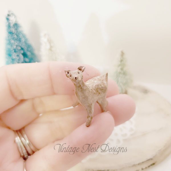 Deer No.3 Dollhouse Miniature Handmade image 2