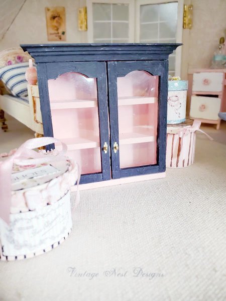 Barbie Themed Wooden Cabinet No.1 Dollhouse Miniature Handmade image 2