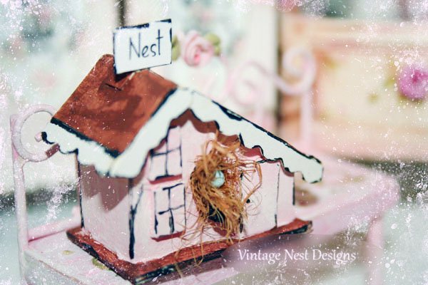 Bird Nest House No.2 Dollhouse Miniature Handmade image 3