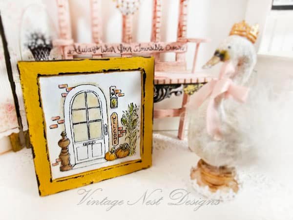Dollhouse Miniature Fall Pumpkin Scene No.1:1 Handmade image 4