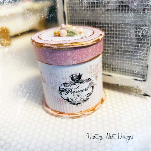 Hat Band Box No.91 Dollhouse Miniature Handmade image 6