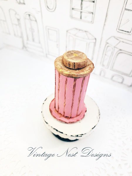 Hat Band Box No.143 Dollhouse Miniature Handmade for Dolls image 4
