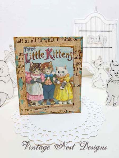 Three Little Kittens No.1:3 Dollhouse Miniature Handmade image 0