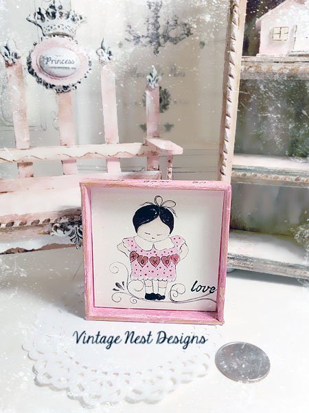 Valentine Girl No.1 Dollhouse Miniature Handmade image 0
