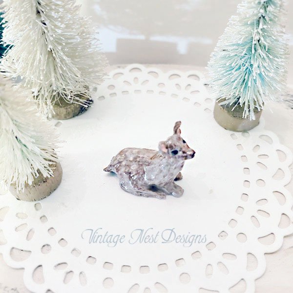Deer No.4 Dollhouse Miniature Handmade image 0
