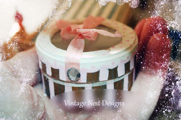 Hat Box No.18 Dollhouse Miniature Handmade image 1