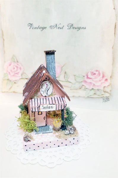 Putz House No.37 Salon Handmade Miniature image 0