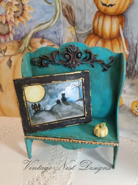 Cat & the Moon No.1:5 Dollhouse Miniature Handmade image 2