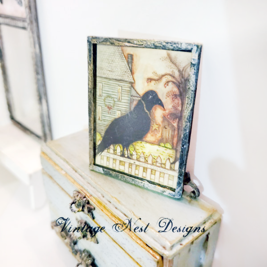 Home Sweet Home Crow No.1:1 Dollhouse Miniature Handmade image 1