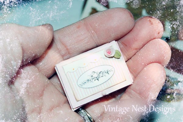Bird Nest Box No.2 Dollhouse Miniature Handmade image 1