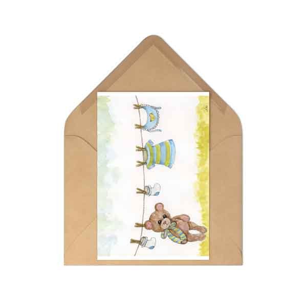 Baby Bear Nursery Art No.1 Digital Prints Watercolor Painting image 4
