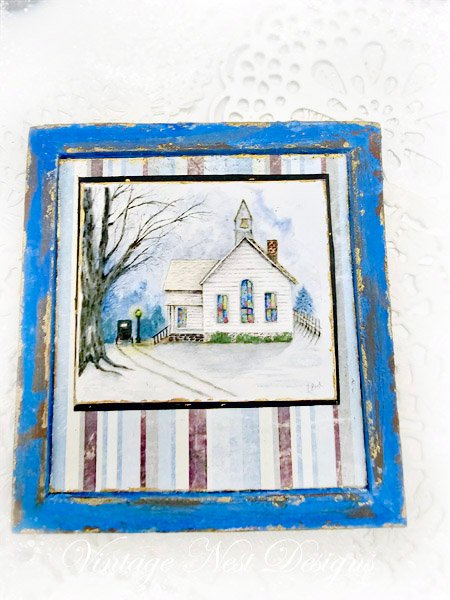 Sunday Arrival No.1:3 Dollhouse Miniature Handmade Wooden Framed Art image 4