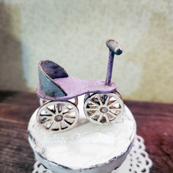 Scooter No.2 Wooden Toy Dollhouse Miniature Handmade image 4