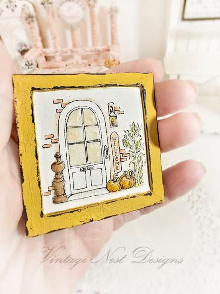 Dollhouse Miniature Fall Pumpkin Scene No.1:1 Handmade image 3