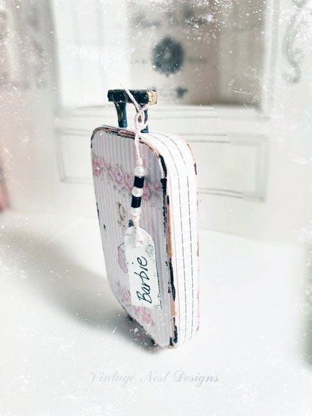Vintage Barbie No.4:2 Luggage Suitcase Dollhouse Miniature Handmade image 2