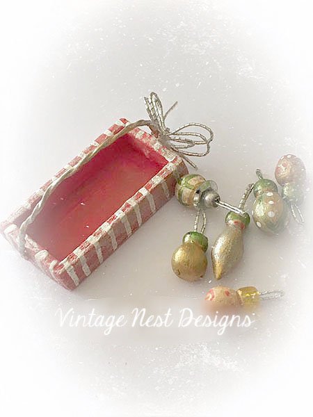 Christmas Bulbs Minis No.1 Dollhouse Miniature Handmade image 0