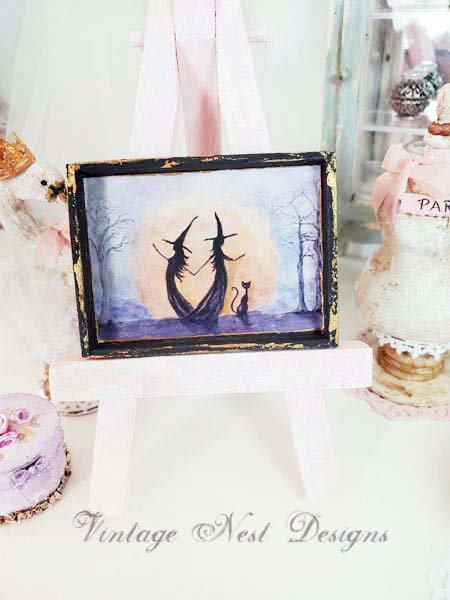 Dancing Witches No.1:2 Dollhouse Miniature Handmade image 4