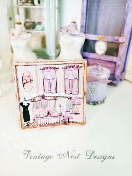 Glamour Girl Bedroom No.1:1 Dollhouse Miniature Handmade image 0