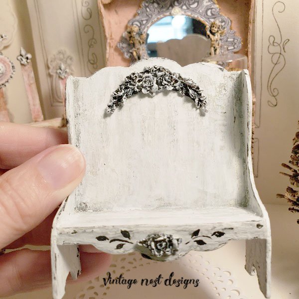 Old Bench No.3 Dollhouse Miniature Handmade image 3