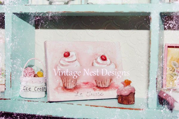 Le Treats No.1:4 Dollhouse Miniature Handmade Framed Art image 2