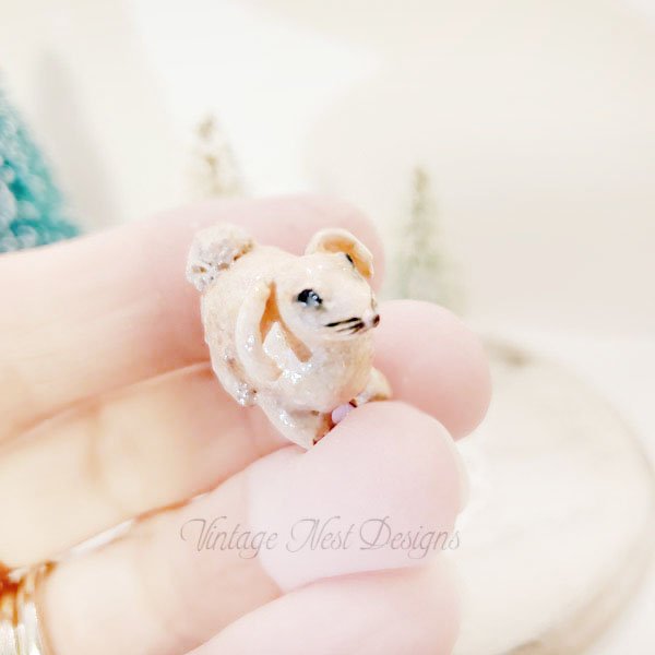 Bunny No.1 Dollhouse Miniature Handmade image 2