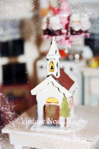 White Putz Church No.1 Handmade Miniature image 4