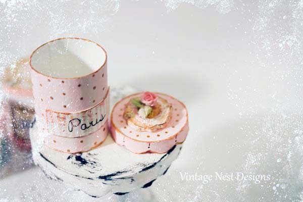 Hat Band Box No.38 Dollhouse Miniature Handmade image 3