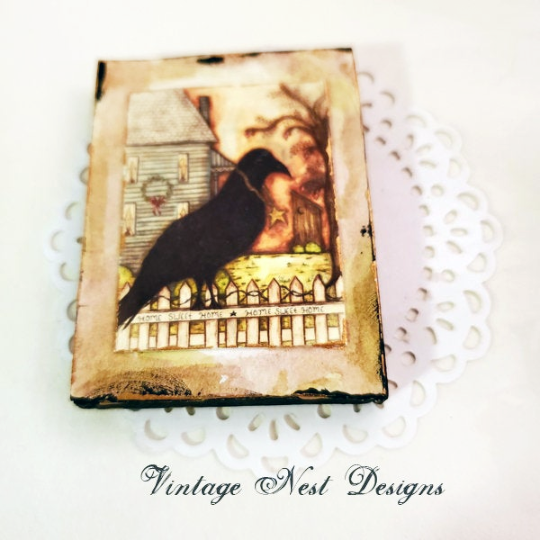 Home Sweet Home Crow No.1:2 Dollhouse Miniature Handmade image 1