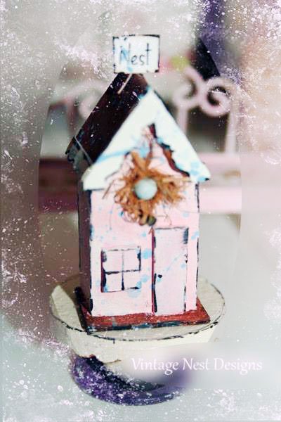 Bird Nest House No.2 Dollhouse Miniature Handmade image 3