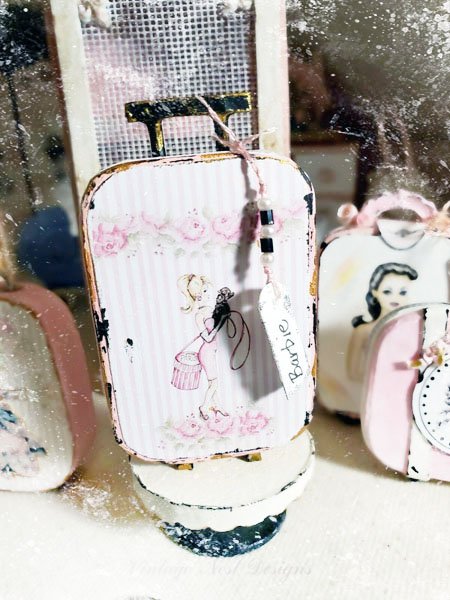 Vintage Barbie No.4:2 Luggage Suitcase Dollhouse Miniature Handmade image 3