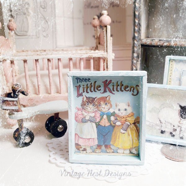Three Little Kittens No.1:2 Dollhouse Miniature Handmade image 2