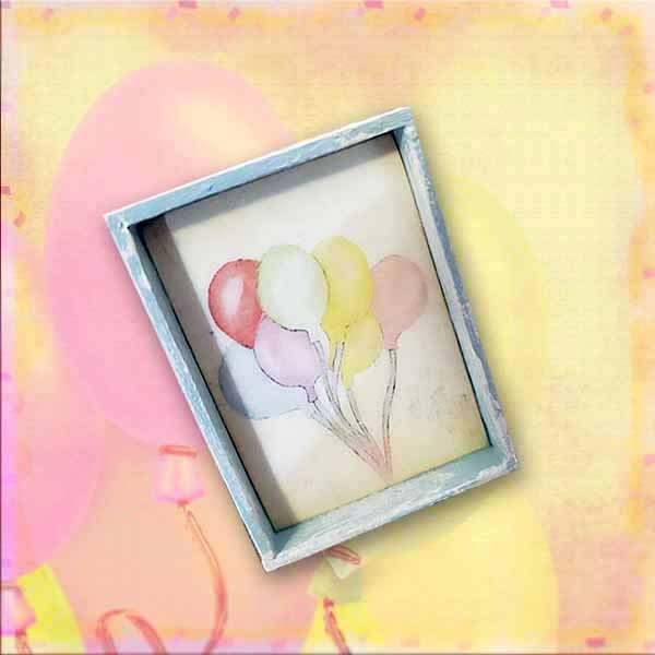 Birthday Balloons No.2:1 Dollhouse Miniature image 1
