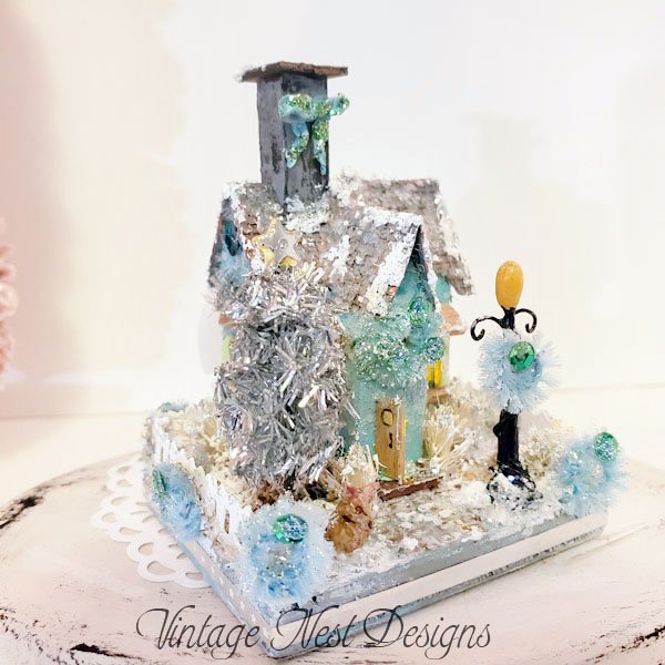 Putz Glitter Holiday House No.30 Handmade Miniature image 1