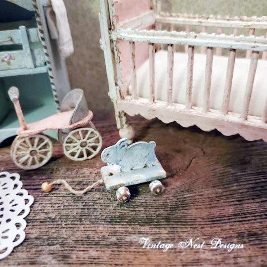 Toy Rabbit No.1 Handmade Dollhouse Miniature image 2