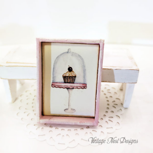 Cupcake Pedestal No.1:1 Dollhouse Miniature Handmade image 0