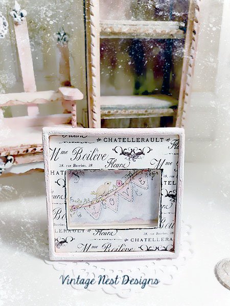 Love Birds No.1:4 Dollhouse Miniature Handmade image 0