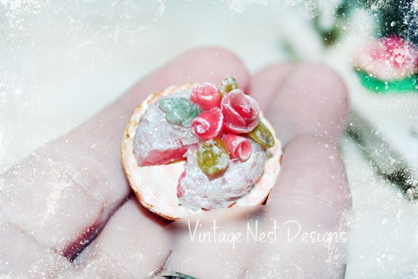 Baked Cake No.21 Dollhouse Miniature Handmade image 2