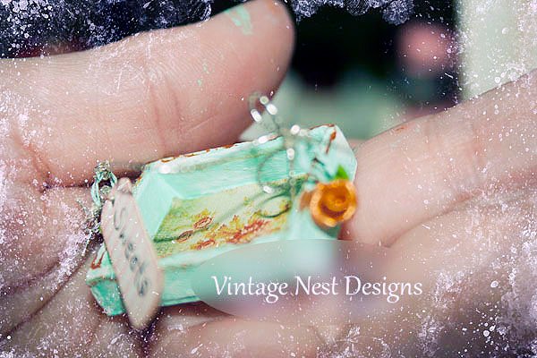 Basket Wooden Box No.3 Dollhouse Miniature Handmade image 1
