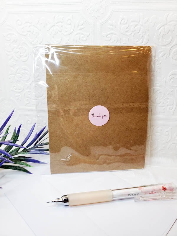 Thank You Card No.2 Greeting Blank Inside Handmade One of a Kind image 8